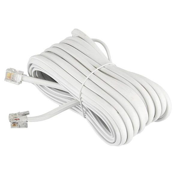 Тлф.удлинитель шт.тлф. 6р4с-шт.тлф. 6р4с 10 метров белый 6-0145(6-0145)