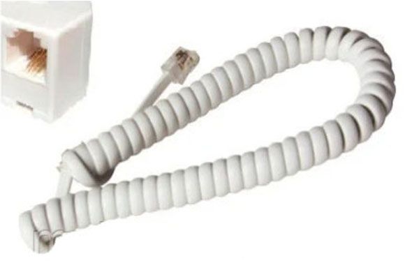 Тлф.удлинитель шт.тлф. 6р4с-шт.тлф. 6р4с 6 метров белый 6-0144А(6-0144А)