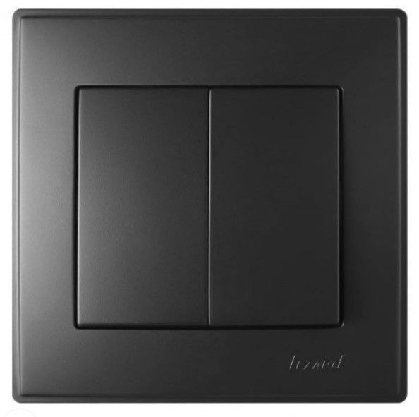 Выключатель 2-кл. Lezard LESYA антрацит(705-4242-101)