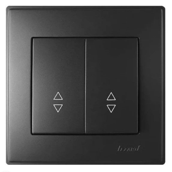 Выключатель 2-кл. проходной Lezard LESYA антрацит(705-4242-106)