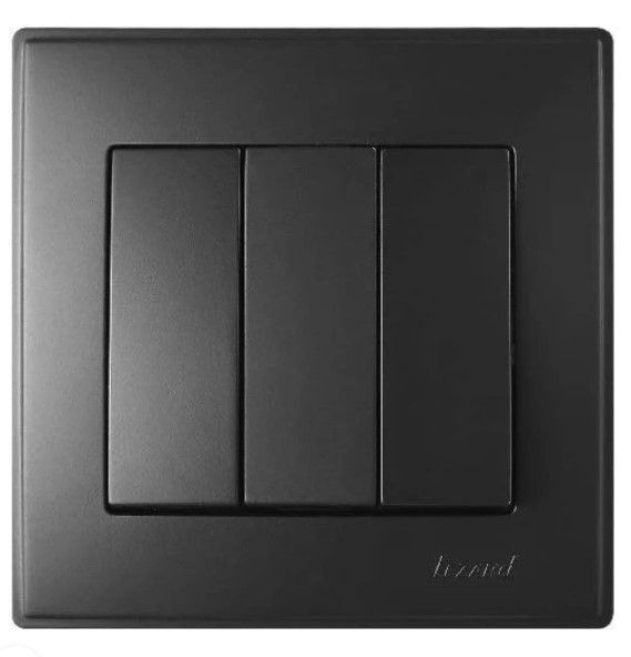 Выключатель 3-кл. Lezard LESYA антрацит(705-4242-109)