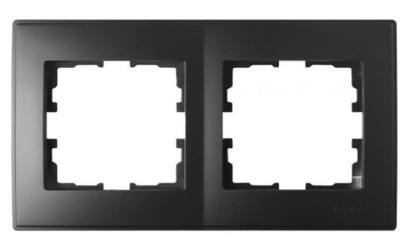 Рамка 2-на горизонт. Lezard LESYA антрацит(705-4200-147)
