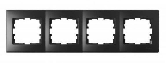 Рамка 4-на горизонт. Lezard LESYA антрацит(705-4200-149)