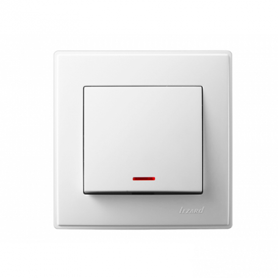Выключатель 1-кл с подсветкой Lezard LESYA белый(705-0202-111)