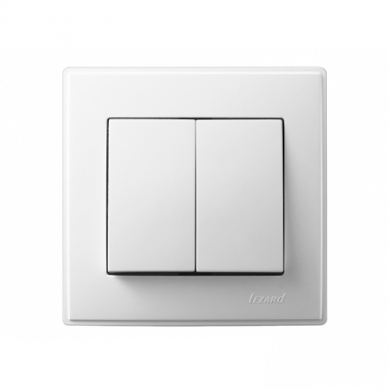 Выключатель 2-кл Lezard LESYA белый(705-0202-101)