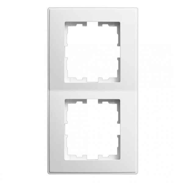 Рамка 2-на вертикальная Lezard LESYA белая(705-0200-152)