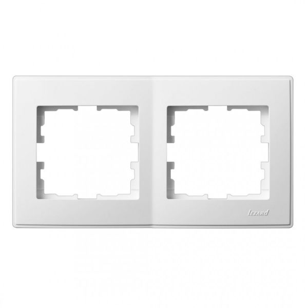 Рамка 2-на горизонтальная Lezard LESYA белая(705-0200-147)