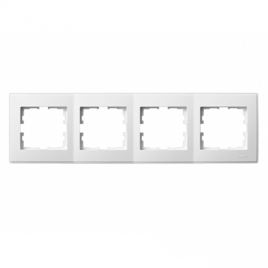Рамка 4-на горизонтальная Lezard LESYA белая(705-0200-149)