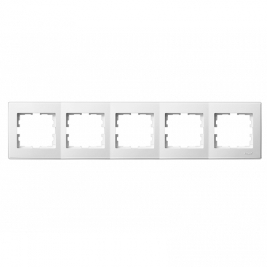 Рамка 5-на горизонтальная Lezard LESYA белая(705-0200-150)