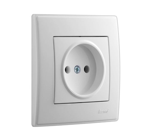 Розетка без з/к Lezard LESYA белая(705-0202-121B)