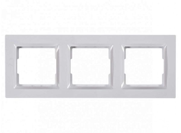 Рамка 3М горизонтальная LUXEL JAZZ белая 9023(9023)