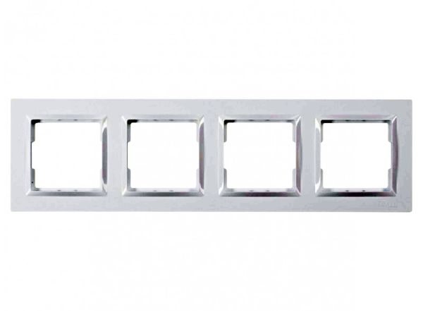 Рамка 4М горизонтальная LUXEL JAZZ белая 9024(9024)