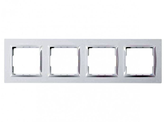 Рамка 4М горизонтальная LUXEL JAZZ белая 9024(9024)