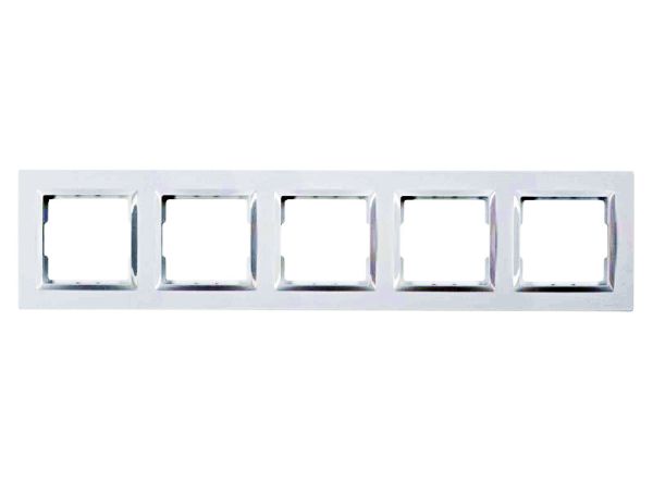 Рамка 5М горизонтальная LUXEL JAZZ белая 9025(9025)