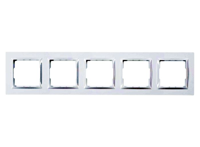 Рамка 5М горизонтальная LUXEL JAZZ белая 9025(9025)