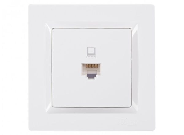 Розетка PC LUXEL JAZZ белая 9027(9027)