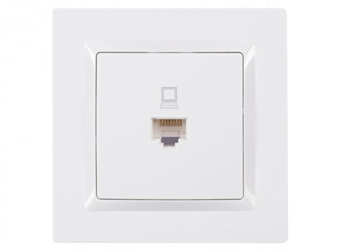 Розетка PC LUXEL JAZZ белая 9027(9027)