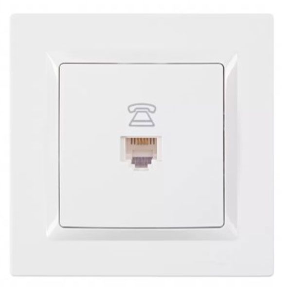 Розетка TF LUXEL JAZZ белая 9010(9010)