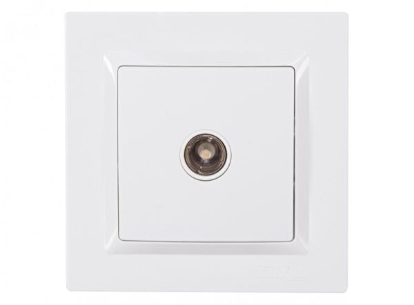 Розетка TV LUXEL JAZZ белая 9009(9009)