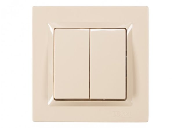 Вимикач 2-кл. LUXEL JAZZ крем 9303(9303)