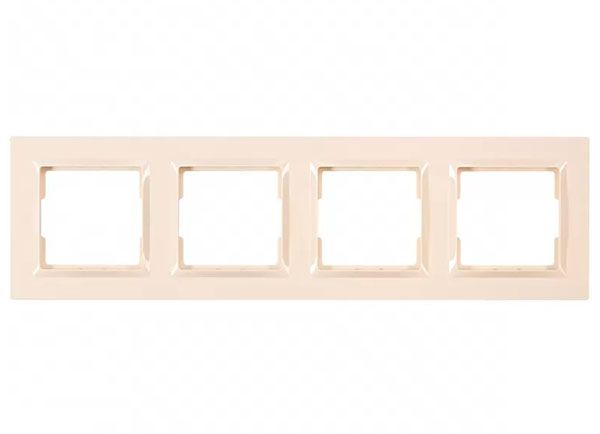 Рамка 4М горизонтальна LUXEL JAZZ крем 9324(9324)