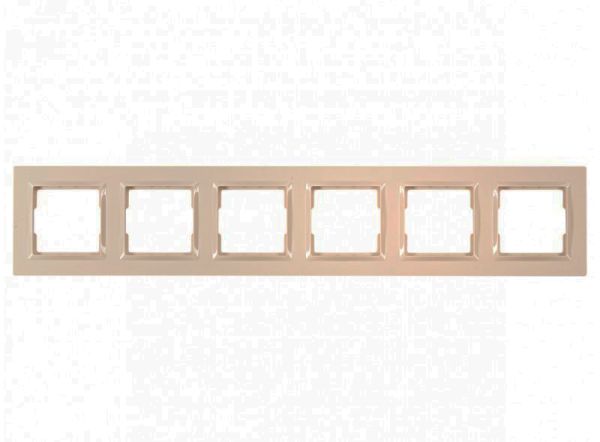 Рамка 6М горизонтальна LUXEL JAZZ крем 9326(9326)