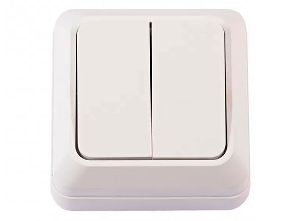 Вимикач 2-кл. Luxel Opera 2003 н/у білий(2003)