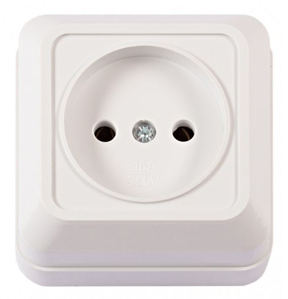 Розетка без з/к Luxel Opera 2001 н/у біла(2001)