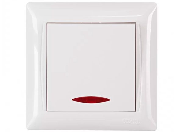 Вимикач 1-кл з підсв. Luxel Primera 3005 білий(3005)