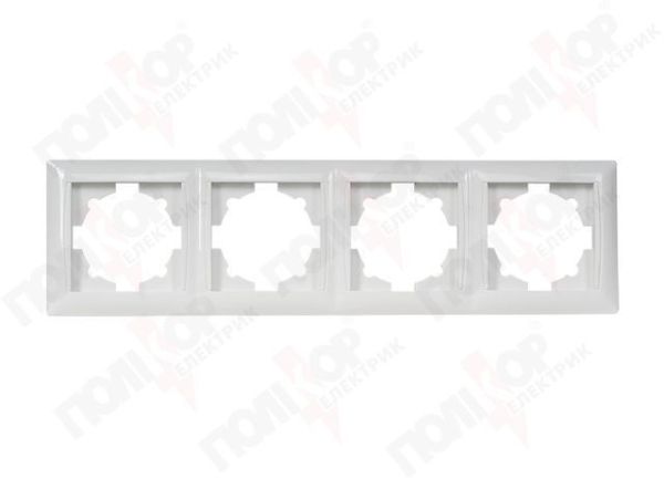 Рамка 4-а гориз. Luxel Primera 3024 біла(3024)