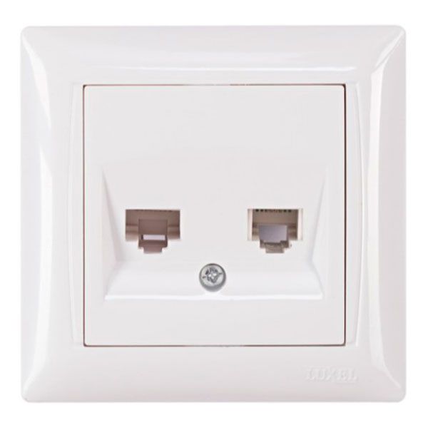 Розетка PC+TF Luxel Primera 3029 біла(3029)