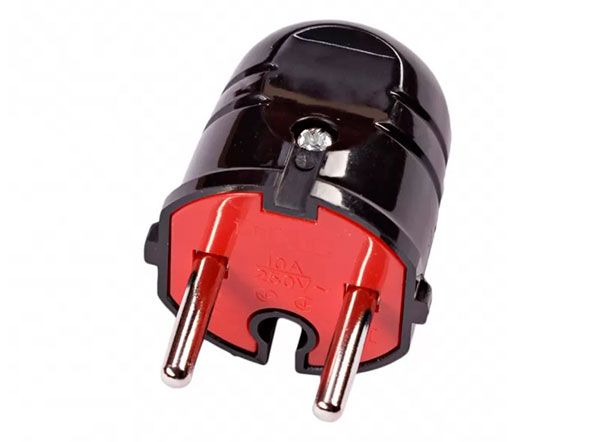 Вилка без з/к Luxel 1101 чорна(1101)