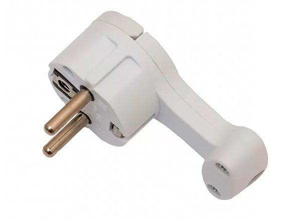 Вилка углова плоска з з/к Luxel 1034 біла(1034)