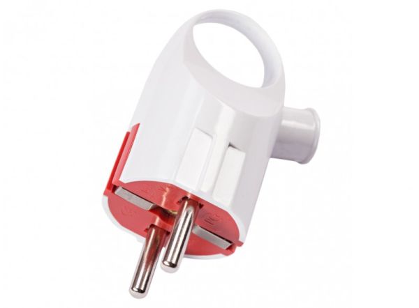 Вилка кутова з з/к з кільцем Luxel 1011 біла(1011)