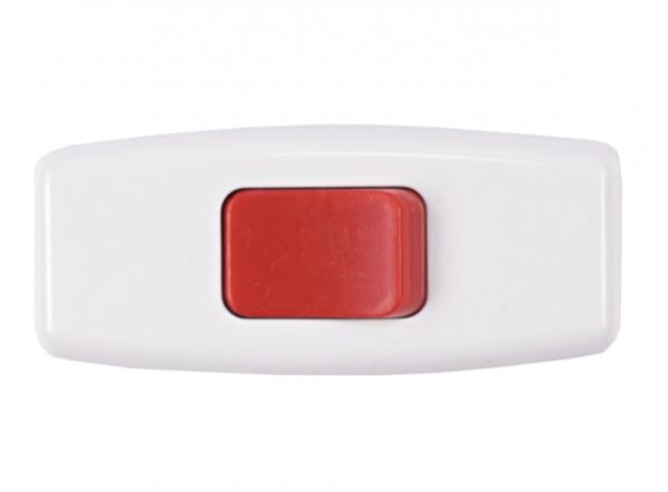 Вимикач для бра Luxel 1207 білий з червоною кнопкою(1207)