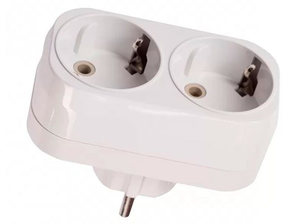 Двійник вертикальний  з з/к Luxel 1016 білий(1016)