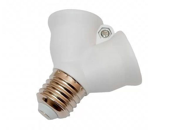 Розгалужувач Luxel 1038 патрон 2*Е27 білий(1038)