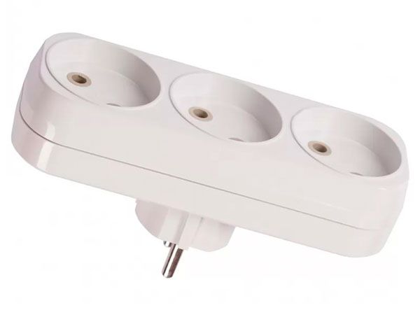 Трійник вертикальний без з/к Luxel 1017 білий(1017)