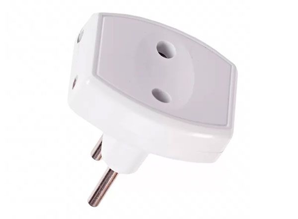 Трійник плоский без з/к Luxel 1012 білий(1012)