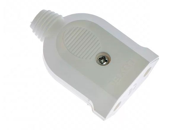 Штепсель плоский Luxel 10061 білий(10061)