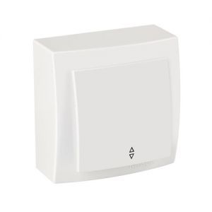 Выключатель 1-кл. н/у проходной  26111007 Nilson Themis белый (12шт/уп)(26111007)