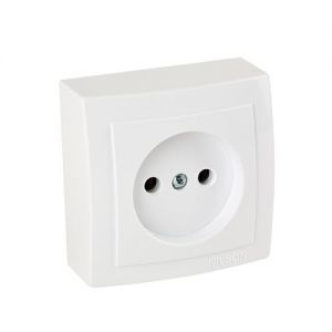 Розетка без з/к н/у 26111015 Nilson Themis белая (12шт/уп)(26111015)