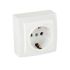 Розетка с з/к н/у 26111017 Nilson Themis белая (12шт/уп)(26111017)
