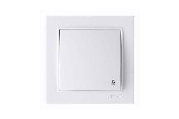 Кнопка звонка 27111012 Nilson Thor белая ()(27111012)
