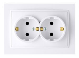Розетка 2-я с з/к 27111025 Nilson Thor белая ()(27111025)