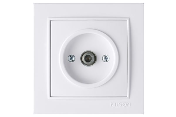 Розетка TV+SAT концевая 27111035 Nilson Thor белая ()(27111035)