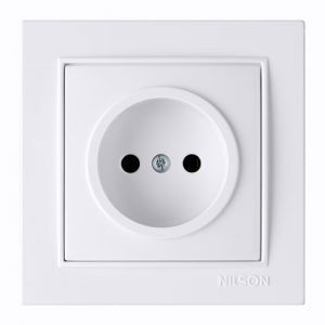 Розетка без з/к 27111015 Nilson Thor белая(27111015)