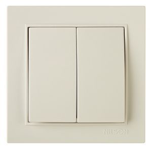 Вимикач 2-кл. 27121003 Nilson Thor крем(27121003)