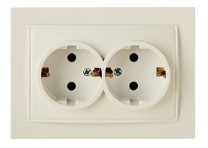 Розетка 2-а с з/к 27121025 Nilson Thor крем(27121025)