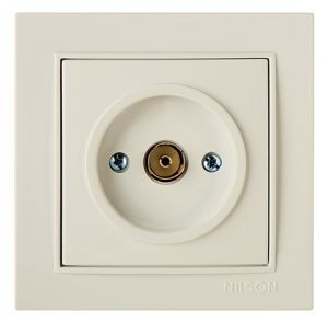 Розетка TV кінцева 27121029 Nilson Thor крем(27121029)